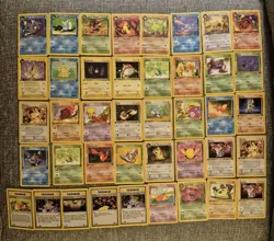 Pokemon Cards: 1st Edition Team Rocket 41 Card Non-Holo Lot Near Set Nice - Image 1