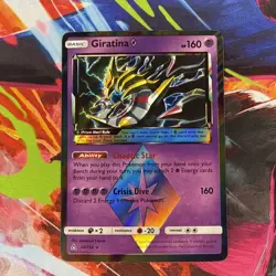Pokemon TCG Giratina Prism Star Holo Card 58/156 SM Ultra Prism NM - Image 1