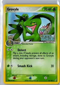 Pokemon TCG Grovyle Reverse Holo Stamped Card 32/100 EX Crystal Guardians NM - Image 1
