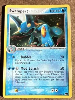 [LP] Swampert 5/17 Holo Rare Pop Series 1 Pokemon Card TCG - Image 1