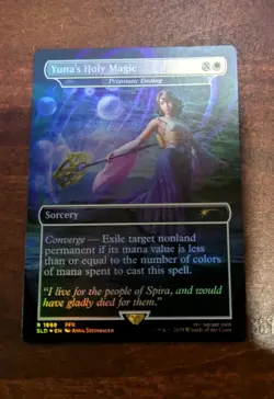 MTG: Yuna's Holy Magic - Prismatic Ending RAINBOW FOIL, NM Secret Lair Drop Card - Image 2