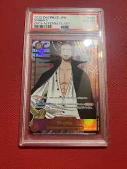 ERROR Slab One piece CARD TCG OP01-120 Shanks Alt Art PSA 10 English - Image 3