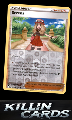 Reverse Holofoil Serena 164/195 Pokemon Uncommon SWSH12: Silver Tempest Card NM - Image 1