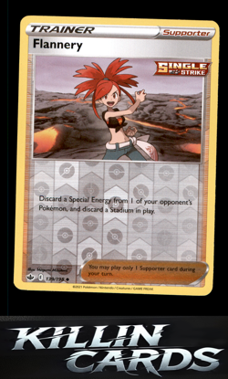Reverse Holofoil Flannery 139/198 Pokemon Uncommon SWSH06: Chilling Reign Card N - Image 1