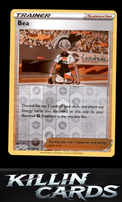 Reverse Holofoil Bea 147/185 Pokemon Uncommon SWSH04: Vivid Voltage Card NM - Image 1