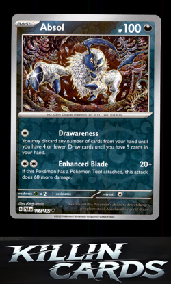 Reverse Holofoil Absol 113/182 Uncommon SV04: Paradox Rift Pokemon Card NM - Image 1