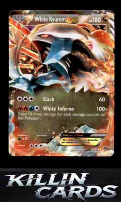 White Kyurem EX 96/135 Pokemon Ultra Rare Plasma Storm Card LP - Image 1