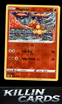 Reverse Holofoil Magmar 019/172 Pokemon Common SWSH09: Brilliant Stars Card NM - Image 1