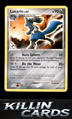Lucario 53/127 Uncommon Platinum Pokemon Card LP - Image 1