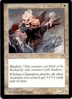 1998 Magic The Gathering Stronghold Soltari Champion #18 Light Play - Image 1