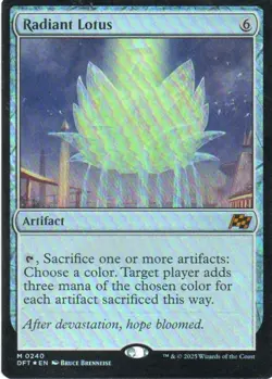 MTG: Aetherdrift: Foil Radiant Lotus: Lightly Played Condition - Image 1