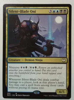 Silent-Blade Oni *Rare* Magic MtG x1 NCC Commaner Streets of New Capenna - Image 1