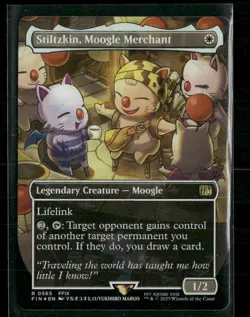 FINAL FANTASY Stiltzkin, Moogle Merchant (Borderless) (Chocobo Track Foil) #565 - Image 1