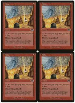 MTG Raze x4 Urza's Saga Common LP Playset - Image 1