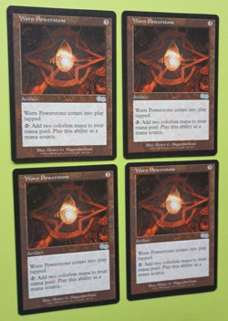 Magic the Gathering MTG Urza's Saga WORN POWERSTONE X 4 LP/EX U 1998! - Image 2