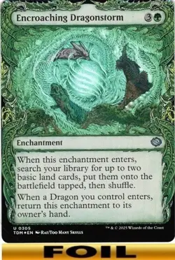 1x - Encroaching Dragonstorm - FOIL SHOWCASE #305 - Tarkir: Dragonstorm -CUC MTG - Image 1