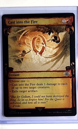Magic The Gathering Lord of the Rings Showcase Scroll Foil Cast into the Fire - Image 1