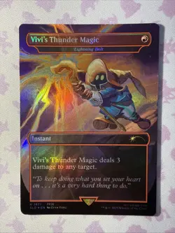 MTG Vivi's Thunder Magic (Rainbow Foil) Secret Lair x Final Fantasy 1871 FFIX - Image 1