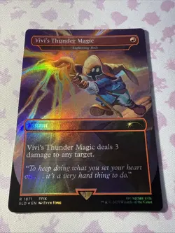 MTG Vivi's Thunder Magic (Rainbow Foil) Secret Lair x Final Fantasy 1871 FFIX - Image 2