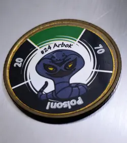 Pokemon 1999 Battling Coin Game Nintendo Hasbro #24 ARBOK - Image 1