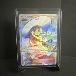 Lillie Trainer 147/149 NM Ultra Rare Full Art Holo Foil Pokemon SM Base Set 2017 - Image 1