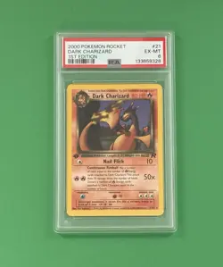 2000 Pokemon Dark Charizard 1st Edition Regular Team Rocket 21/82 PSA 6 - Image 1
