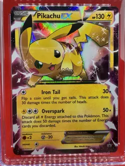 Pikachu EX XY84 CGC 8 NM/MINT 2015 Black Star Promo Legendary Collection Pokemon - Image 2