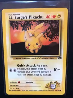 Pokemon Lt. Surge's Pikachu Gym Challenge Set # 84 MT / NM - Image 1