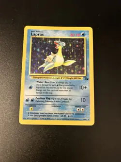 Lapras Pokemon TCG Fossil Set Unlimited 1999 10/62 Holo Rare LP - Image 1