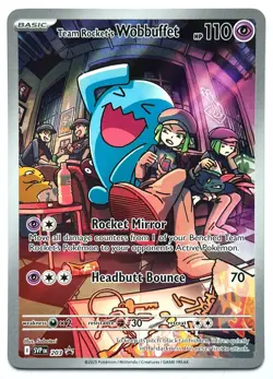 Team Rocket's Wobbuffet 203 - Pokemon TCG - Black Star Promo Holo - M/NM - Image 1