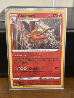 Charizard 010/078 Rare Reverse Holo Pokemon 2022 Pokemon GO NM/M - Image 1