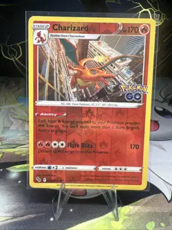 Pokemon TCG Charizard Pokemon GO 010/078 Reverse Holo Rare - Image 5