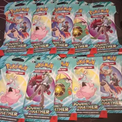Pokemon Scarlet & Violet Journey Together Sleeved Booster Pack - Lot of 10 - Image 1