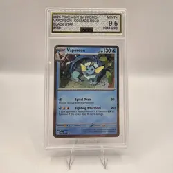 Pokemon Vaporeon #168 Poster Collection SV Black Star Promo AGS 9.5 MINT+ - Image 1