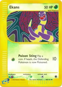 Pokemon Heavily Played Ekans - 108/165 - Common - Reverse Holo English - Image 1