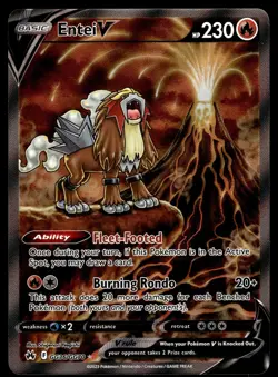 ENTEI V GG36/GG70 Holo Rare V Crown Zenith Galarian Gallery Pokemon NM - Image 1