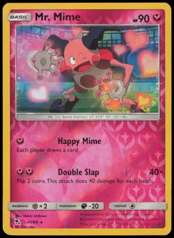 Mr. Mime 43/68 Hidden Fates Reverse Holo Pokemon - LP - Image 1