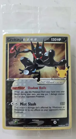 Greninja Gold Star SEALED Celebrations 144 Black Promo SWSH144 Pokemon - Image 1