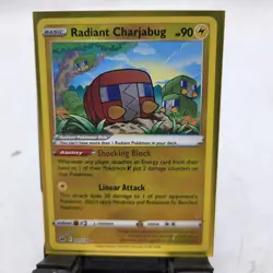 Radiant Charjabug 051/159 Holo Radiant Rare Crown Zenith Pokemon TCG - Image 1