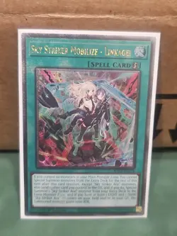Yugioh Sky Striker Mobilize - Linkage! Quarter Century Secret Rare RA03-EN274 NM - Image 1