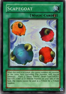 Yugioh Scapegoat SDJ-041 Super Rare NM - Image 1