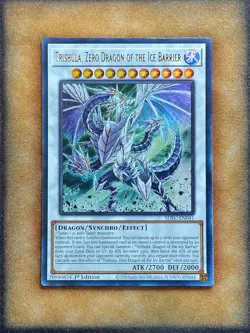 Yugioh Trishula, Zero Dragon of the Ice Barrier SDFC-EN041 Ultra Rare 1st Ed NM - Image 1