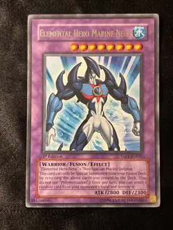 Yugioh Elemental Hero Marine Neos TAEV-EN041 Rare 1st Edition LP - Image 1