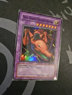 Yu-Gi-Oh! TCG Twin-Headed Thunder Dragon MRD-E120 Unlimited Super Rare NM - Image 2