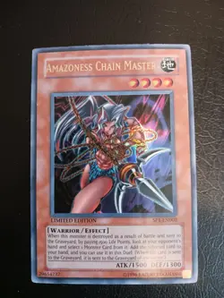 YuGiOh Amazoness Chain Master SP1-EN002 Ultra Rare Limited Edition LP - Image 1