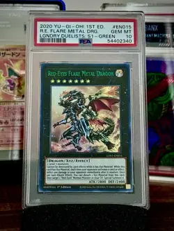 Yu-Gi-Oh! Red-Eyes Flare Metal Dragon S1 - Green 1st Edition PSA 10 - Image 1