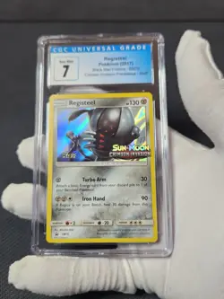 2017 Pokemon Registeel STAFF CGC 7 PreRelease HOLO PROMO SM75 Graded Card - Image 1
