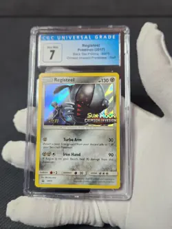 2017 Pokemon Registeel STAFF CGC 7 PreRelease HOLO PROMO SM75 Graded Card - Image 2