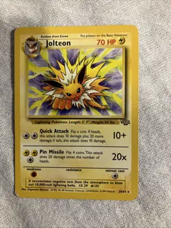 1999 Pokemon TCG Jolteon Jungle 20/64 Rare Vintage Card WOTC - Image 1