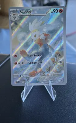 Pokemon TCG Raboot Stellar Crown Holo Card 147/142 Sv07 Near Mint Pack Fresh - Image 1